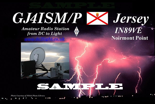 sample QSL card